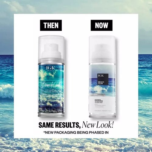 IGK BEACH CLUB Touchable Texture Spray - Lightweight Hold & Volume | Vegan & Cruelty-Free | 1.7 Oz
