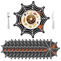 Halloween Spider Web Paper Placemats - Disposable Table Mats for Dining & Parties, 50 Pack, 13.4 Inch