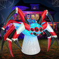 6FT Halloween Inflatable Spider Decoration with LED Lights Outdoor Yard Decor