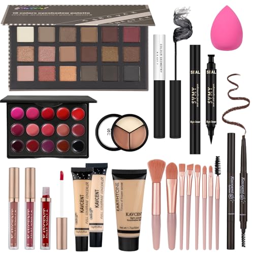 All-in-One Makeup Kit for Women - Eyeshadow, Lip Gloss, Foundation & More
