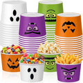 Halloween Grimace Snack Bowls Set - 48 Disposable Paper Cups for Parties