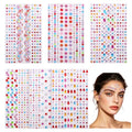 Multicolor Rainbow Face Gems Set - Self-Adhesive Eye & Body Rhinestones for Creative Makeup