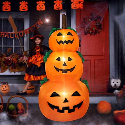 Halloween Inflatable Pumpkins Yard Decoration - Lighted Blow Up Garden Decor 4 Feet