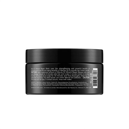 De Fabulous Marula Oil Miracle Repair Masque - Nourishing Quinoa Formula | 8.5oz