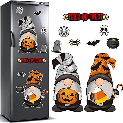 Horrible Gnome Halloween Refrigerator Magnet Set - 9 Pieces, Unique Decoration