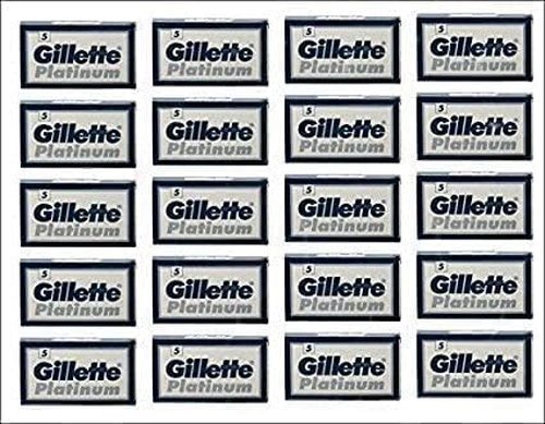 25 GILLETTE Platinum Double Edge Razor Blades Made in Russia