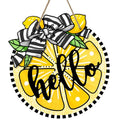 Lemon Front Door Sign - Spring Summer Seasonal Welcome Farmhouse Decor