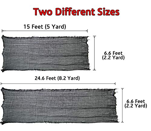25 Ft. Creepy Halloween Cloth - Black, Gray, Purple, White - 2 Pack