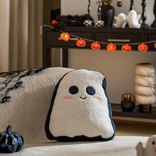 Ghost Shaped Halloween Pillow - Wondrous Spooky Home Decor Cushion