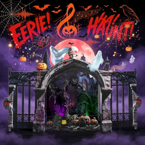 Halloween Pop Up Greeting Card with Lights and Creepy Sounds - Haunted Castle Design