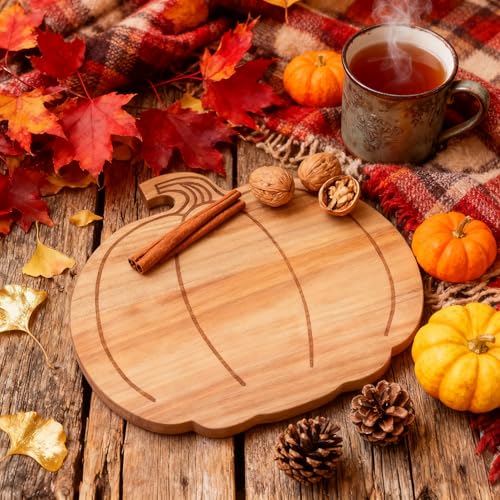 Halloween Pumpkin Cutting Board - Acacia Wood Serve & Decor Platter