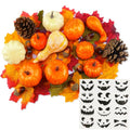 Fall Artificial Pumpkin Decoration Set - 50pcs Mini & Gourd Faux Pumpkins for Autumn Home Decor