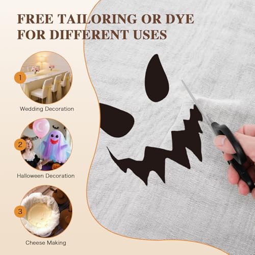 Grade 80 Cheesecloth Roll - 70 Yards, White Bleached for Cooking & Decor - Variation of THIS listing