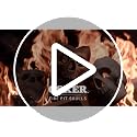 Open Top Fire Pit Skull with Fire Color Changing Packets - Black, 9 Inch