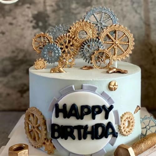 Steampunk Gear Fondant Silicone Mold - Cake Decoration, Soap & Craft - Style B