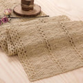 Burlap Farmhouse Table Runner 12 x 36 Inches - Rustic Boho Decor, Brown