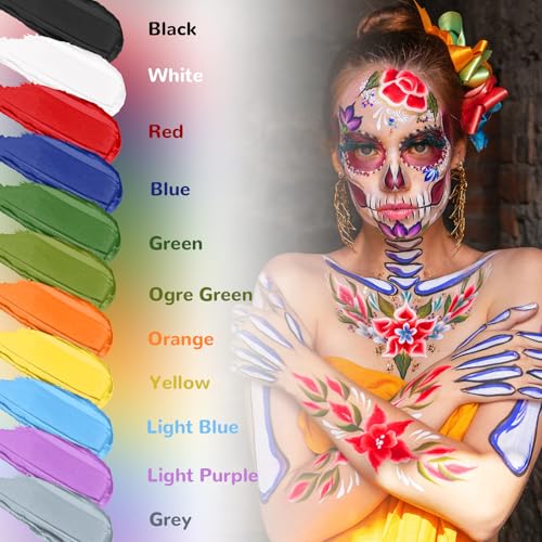 Light Purple Oil-Based Face & Body Painting Foundation for Halloween Cosplay