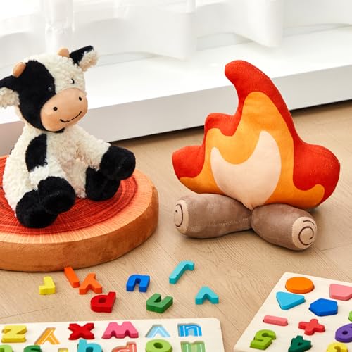 Campfire Plush Toy - Fake Fire Firewood Pillow for Decorations & Gifts - Variation 1
