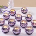 Purple Mercury Glass Votive Candle Holders Set of 36 - Elegant Tealight Candles for Weddings & Events