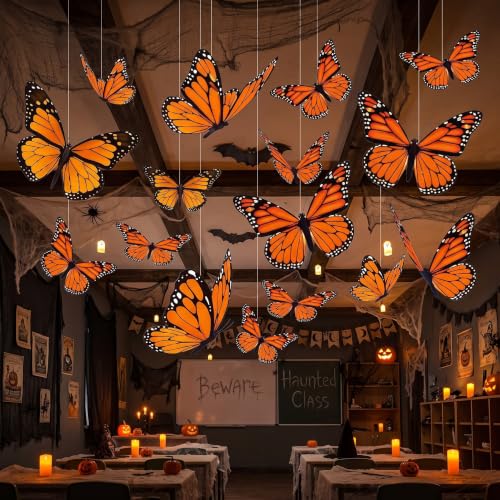 Monarch Butterfly Decoration Kit - Large Halloween Photo Wall & Party Decor