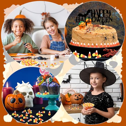 80Pcs Halloween Resin Candy Corn Ornaments - Festive DIY Decorations