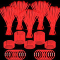 500 PCS Red Glow Sticks Bracelets & Necklaces Bulk with Connectors - Glow in The Dark Party Supplies - Variation: 500red