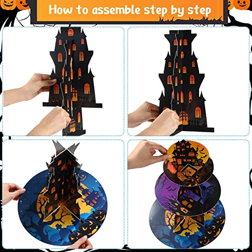 Halloween 3-Tier Cupcake Stand - Spooky Party Dessert Display