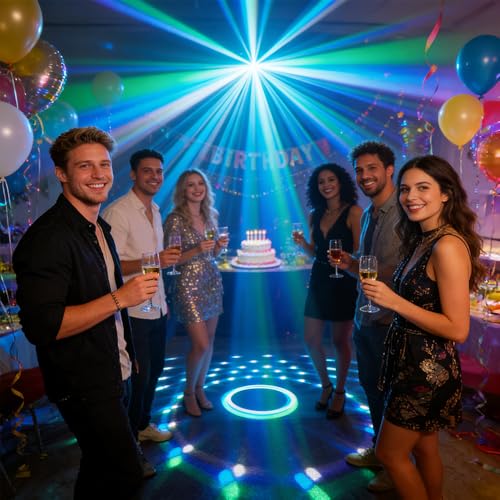 Disco Ball Party Lights with Remote Control - Sound Activated Rave Stage Lighting