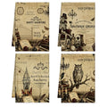 Vintage Halloween Kitchen Towels - Retro Gothic Skull Hand Towel Set