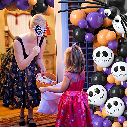 Black Halloween Balloons Garland Kit - 145pcs Party Decorations