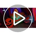 Purple 8FT Halloween Inflatable Witch with LED Lights Outdoor Decoration