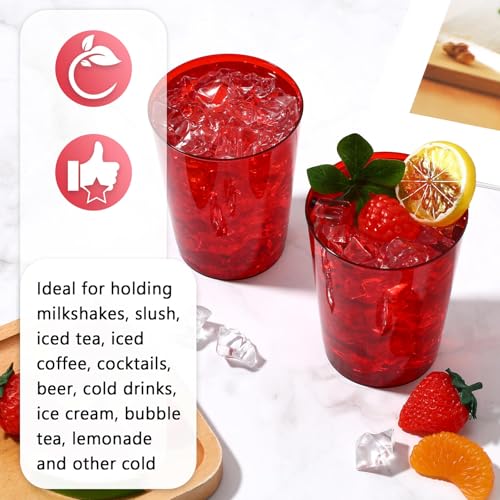 Red Disposable Plastic Party Cups 10oz - Pack of 100