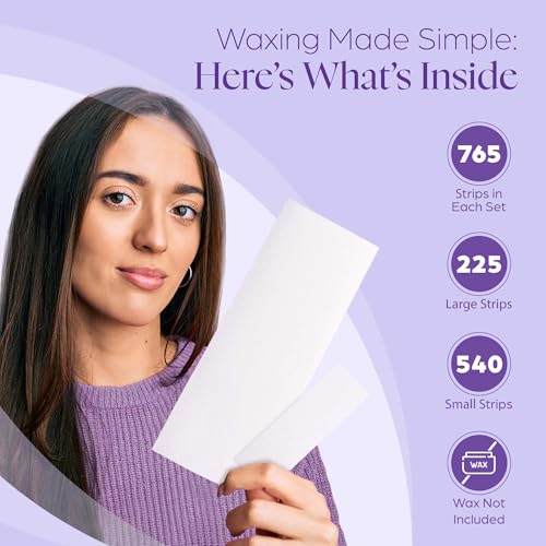 PURE AWARENESS Wax Strips for Hair Removal - 765 Pieces, Face & Body