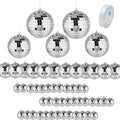 54PCS Disco Ball Decorations Set with Elastic Thread - 4 Inch, 3.2 Inch, 2 Inch, 1.2 Inch
