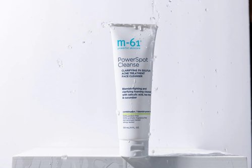 M-61 PowerSpot Cleanse - Acne-Fighting Face Wash with 3% Sulfur & Salicylic Acid | 4 Fl Oz