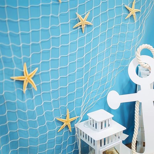 Nautical Fish Net Decorations for Parties - Cotton Under Sea Ocean Backdrop