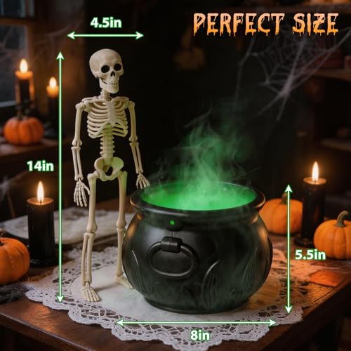 Halloween Indoor Decor Set with Puking Skeleton & Cauldron - Spooky Effect