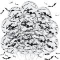 Halloween Bat Balloons Set - Black Bat Variant, 30PCS Halloween Party Decorations