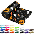 Halloween Plastic Table Cover Roll - Pumpkin Ghost Design, 54x3600 Inches, Disposable Party Decor