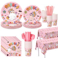 Pink Halloween Party Supplies Set - Ghouls Just Wanna Have Fun with Retro Disco Ghouls Variation