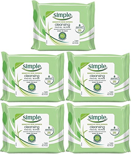 Facial Cleansing Wipes Pack of 35 - Gentle, Makeup & Oil Remover for Sensitive Skin