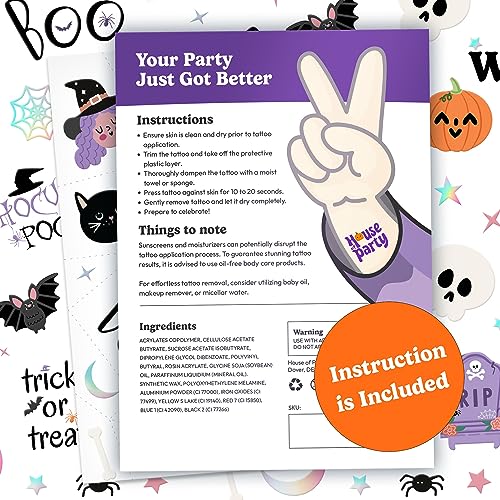 Halloween Temporary Tattoos for Kids - 84PCS Spooky Stickers & Decorations