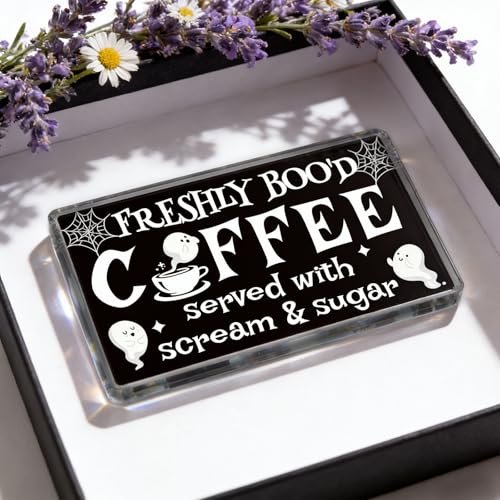 Halloween Office Desk Sign Acrylic Decor Spooky Ghost Party Accessory