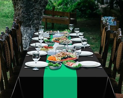 Disposable Plastic Tablecloths 54x108 Inches for Parties and Events - 12 Pack