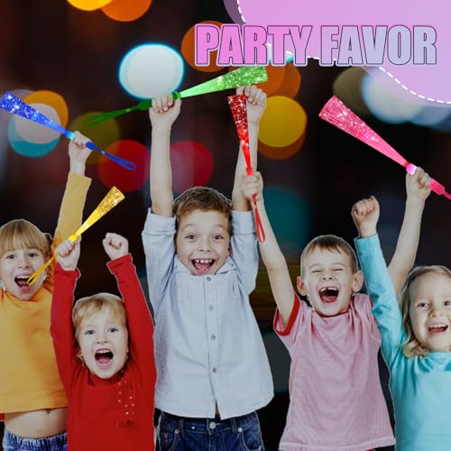 30PCS Fiber Optic Glow Stick Wand Party Supplies Neon Light Up Toy - Black+Pink