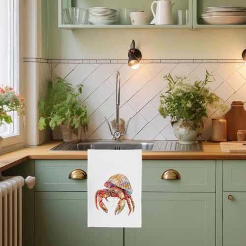 Hermit Crab Coastal Beach Kitchen Towel - Nautical Nautical Decor Gift