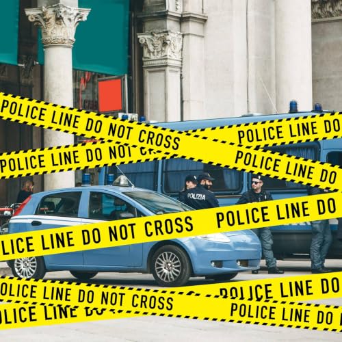 Police Line Do Not Cross Caution Tape - 2 Rolls, 3"x98 Ft, Waterproof & Durable, Party & Warning Decor