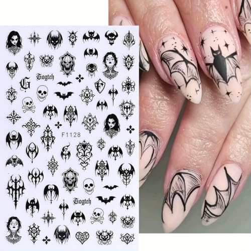 Halloween Nail Stickers 5 Sheets Gothic Nail Art Decals - Style 16