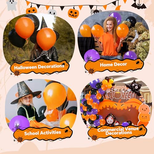 Halloween Balloons Set - Black Orange Purple Latex 45ct, 12in, Variation of THIS listing