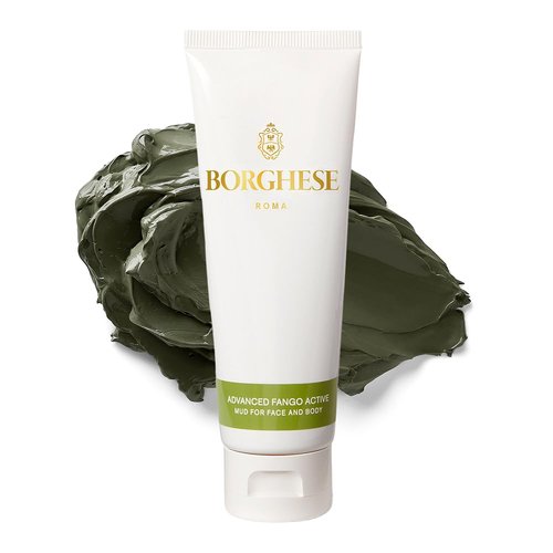 Borghese Advanced Fango Active Mud Mask for Face and Body - Exfoliating to Purifying Face Mask with Bentonite Clay & Hyaluronic Acid For Normal, Combination & Oily Skin, 2.7 Ounce - Tube